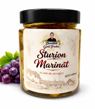 Sturion marinat in ulei de struguri 145 g