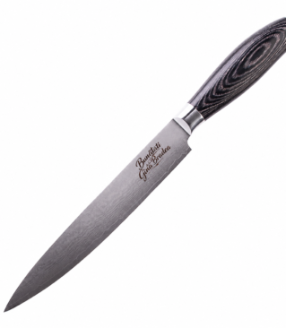 Cutit feliat profesional Maranc, otel de damasc, 20 cm