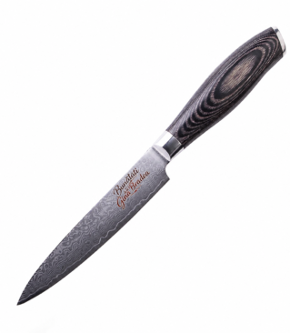 Cutit filetat profesional Maranc, otel de damasc, 13 cm