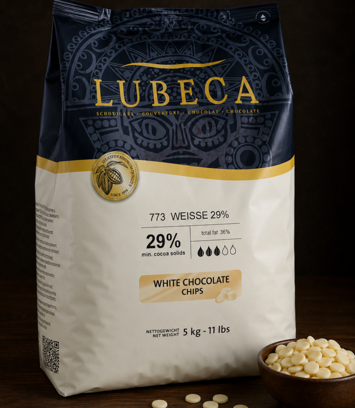 Lubeka white chocolate 29% 10kg WEISE CHIPS