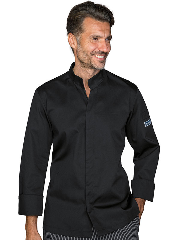 tunica-chef-barbateasca-neagra-cu-capse-058851 tunica-chef-barbateasca-neagra-cu-capse-058851