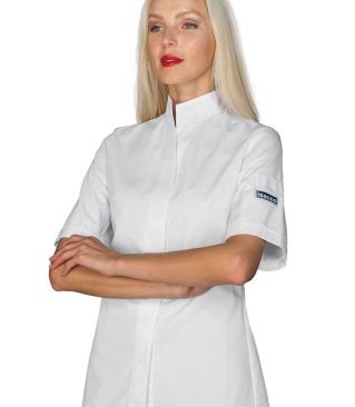 Tunica alba de dama, slim fit, tercot BOSTON