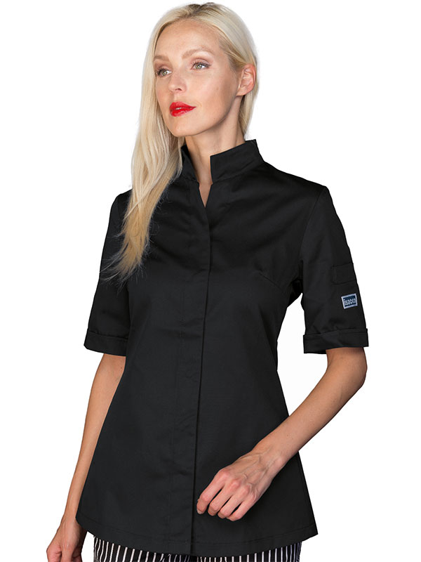 tunica-lady-chef-neagra-cu-maneca-scurta-inchisa-cu-capse-057651M tunica-lady-chef-neagra-cu-maneca-scurta-inchisa-cu-capse-057651M