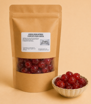 Cirese Rosii Intregi Confiate Fara Codita - 1 kg