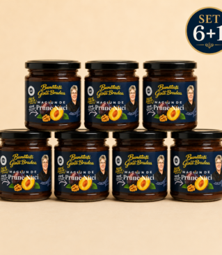 Magiun de Prune cu Nuci Fara Zahar 200 g – 6+1 Gratuit