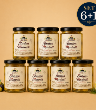 Sturion marinat in ulei de masline 145 g – 6+1 Gratuit
